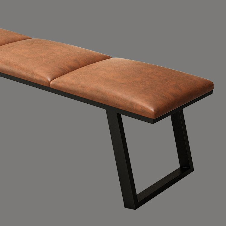 Mid-Century Modern Upholstered Bench Bedroom Rectangle Seating Bench with Legs