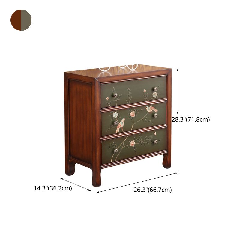 Birch Storage Chest Dresser Traditional Storage Chest with 3 / 4 Drawers