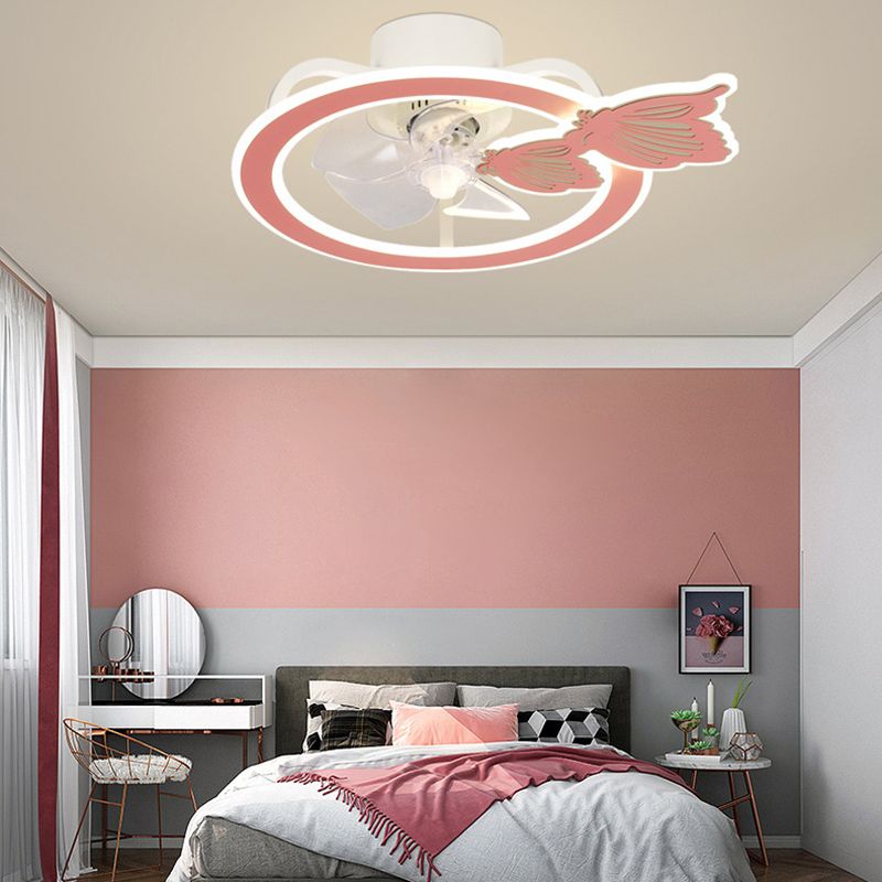 Kids Lovely LED Plafait Ventils de plafond forgé de fentual de plafond circulaire avec une teinte acrylique