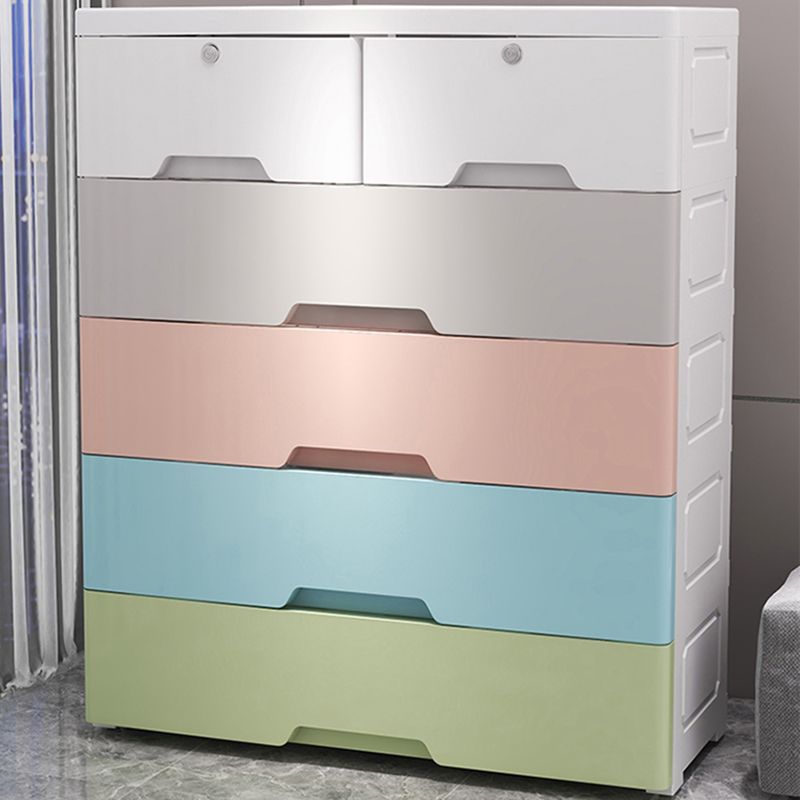 Vertical Scandinavian Kids Furniture 6 Drawers Kids Dresser Set