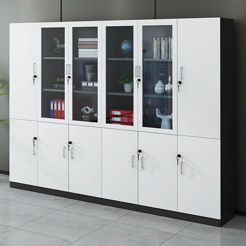 Contemporary File Cabinets Solid Wood Frame Glass Door Vertical File Cabinet Office