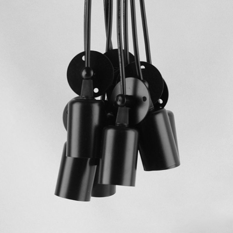 Bulbe de style industriel Multi-tête suspendue légère pendante en forme d'araignée en forme de barre