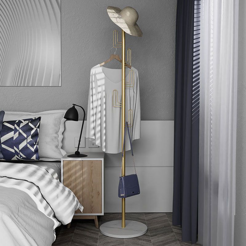 Modern Clothes Hanger Free Standing Coat Rack with Round Bottom