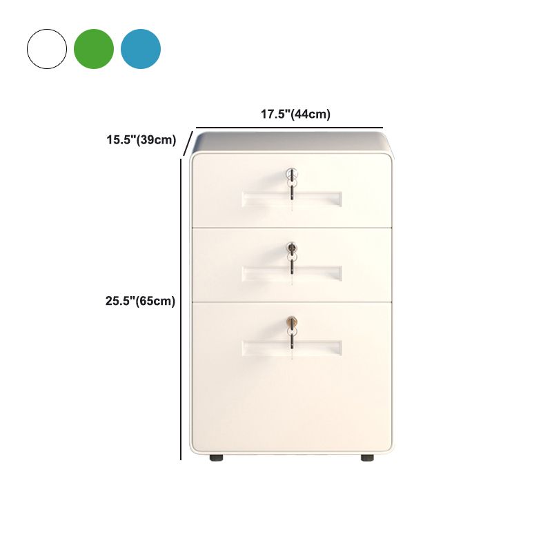 Vertical Filing Cabinet Contemporary Metal Fire-Resistant File Cabinet with Drawers