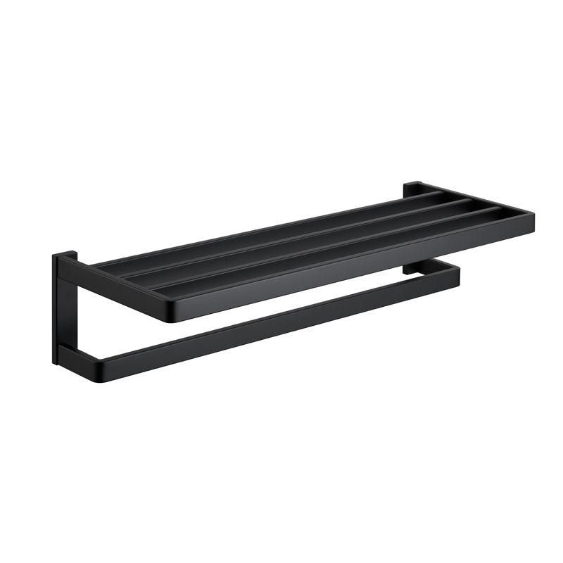 Matte Black 5-Piece Modern Bathroom Accessory as Individual or as a Set with Towel Bar