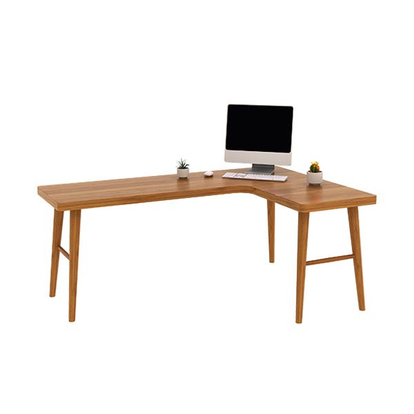 Industrial L-Shape Office Desk Solid Wood Writing Desk for Office