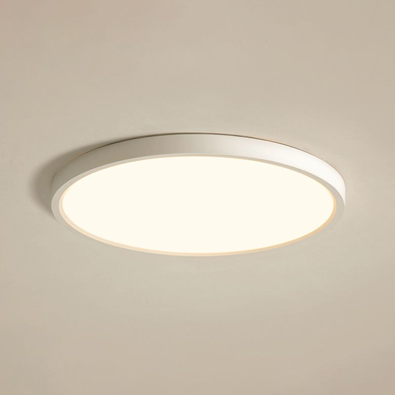 Modern Metal Ceiling Light Circle Shape Flush Mount with Acrylic Shade for Living Room