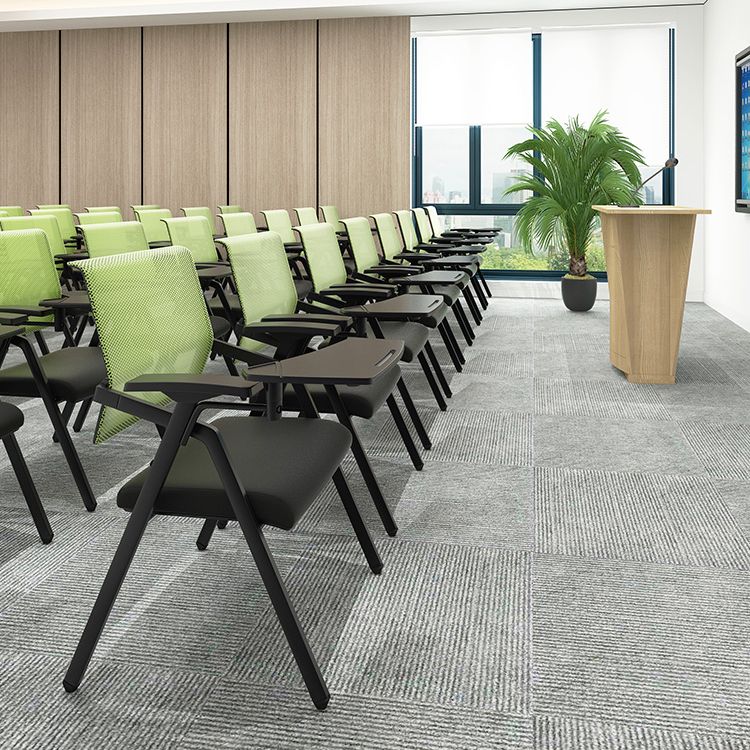 Mesh Mid Back Conference Chair No Wheels Fixed Arms Office Chair