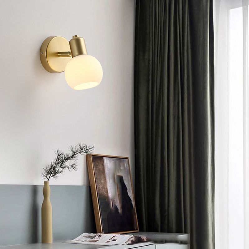 Wall Light Fixture Modern Wall Mounted Lighting in Gold for Washroom