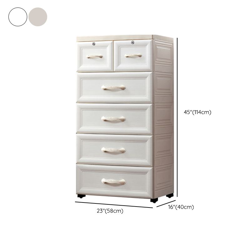 Plastic Youth Armoire with Drawer Contemporary Kid's Wardrobe