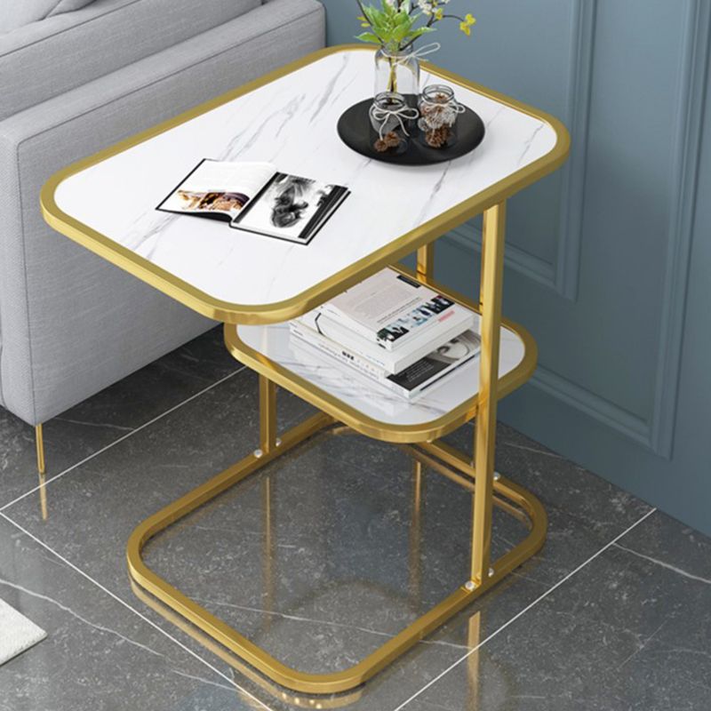 Modern Metal Frame/Cross Leg End Table Round/Rectangular Top Side Table