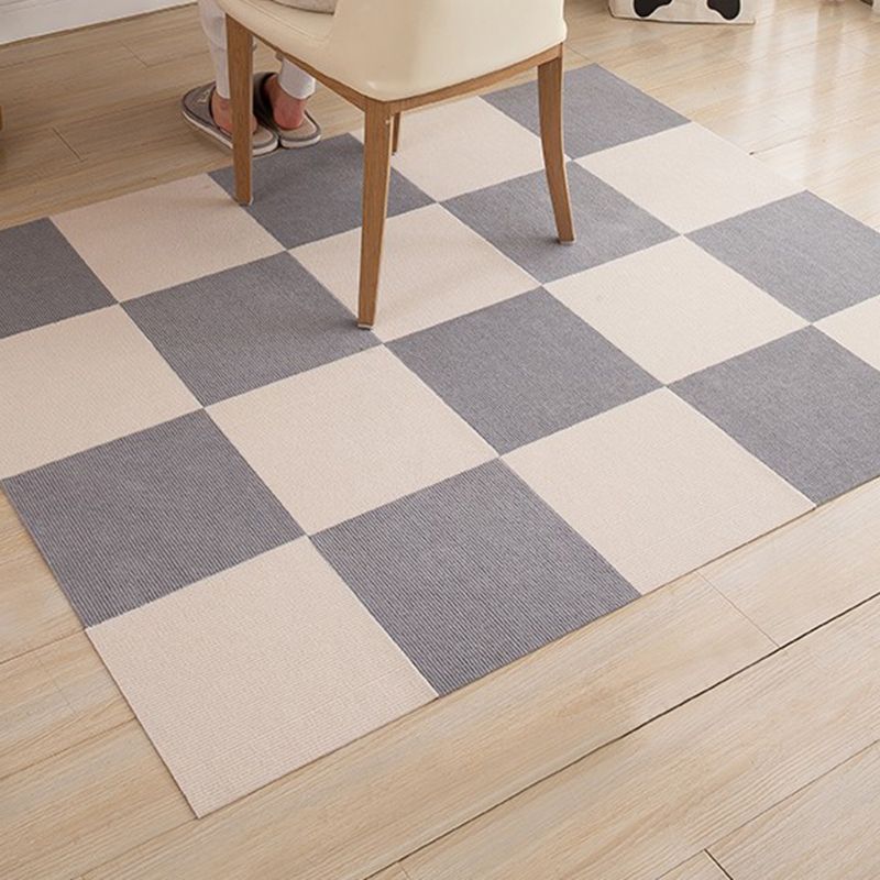 Carpet Tile Non-Skid Fade Resistant Solid Color Self-Stick Carpet Tiles Living Room