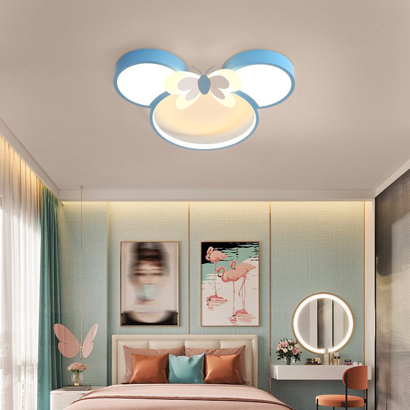 Nordic LED Ceiling Lamp Colorful Flush Mount Light Fixture for Kids' Room