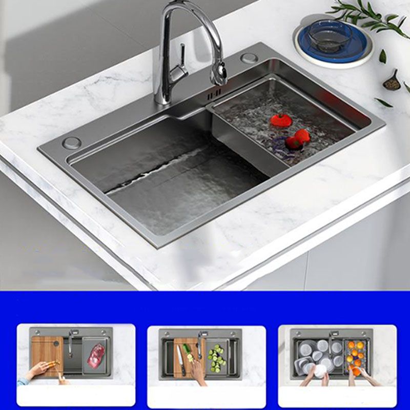 Modern Kitchen Sink Stainless Steel with Drain Assembly and Strainer Workstation Sink