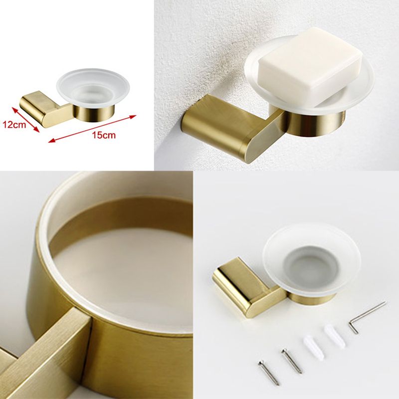 Brushed Brass Metal Bathroom Accessory As Individual Or As a Set