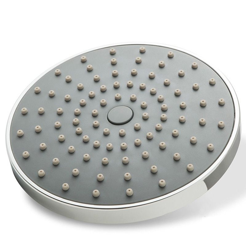 Round Fixed Shower Head Silver Single Spray Wall-Mount Shower Head