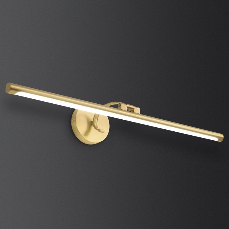 Ciplineas de pared lineales armadas Metal de metal moderno 1 Luz de luz Luz de luz en oro para baño