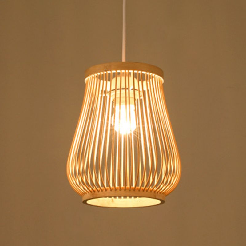 Modern Hand Twisted Ceiling Pendant Lamp Bamboo Ceiling Lamp