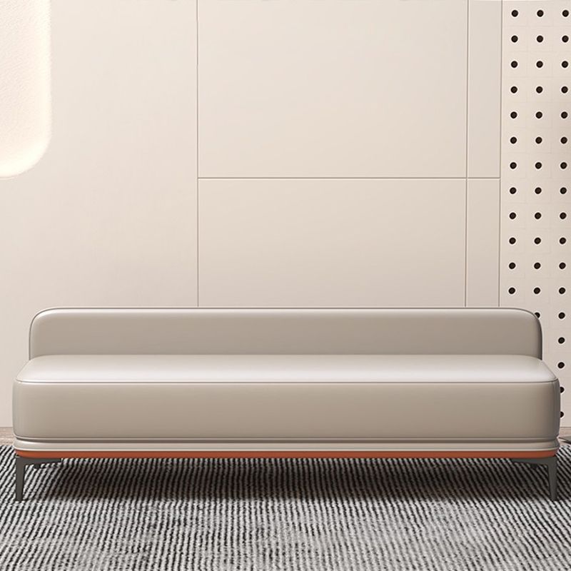 Modern Style Cushioned Seating Bench Rectangle Entryway and Bedroom Bench