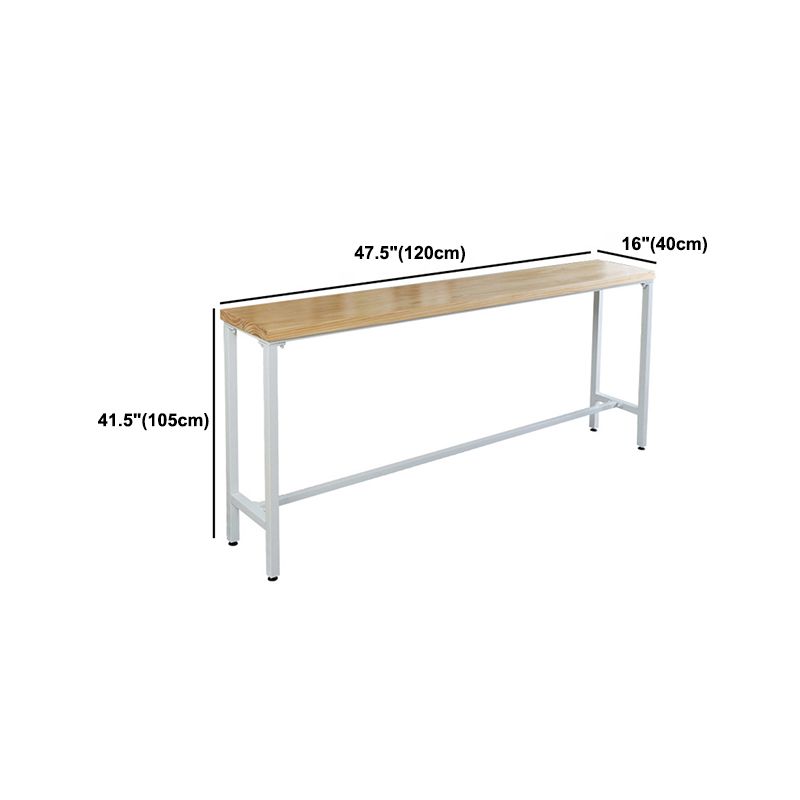 Modern Style Pub Table Solid Wood Rectangle Bar Table in Natural