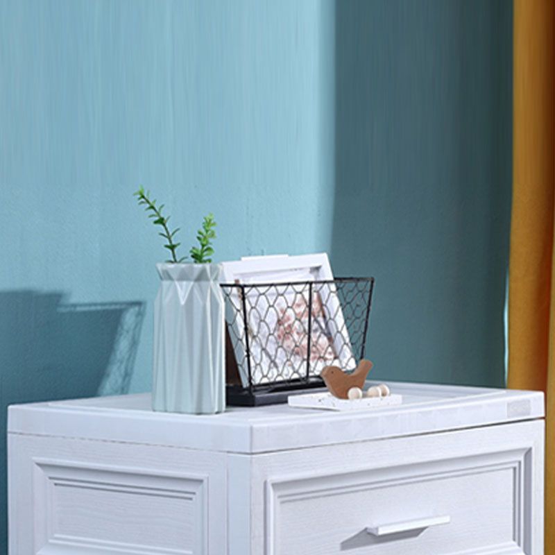 Plastic Kids Nightstand Contemporary Nursery Dresser with Drawers