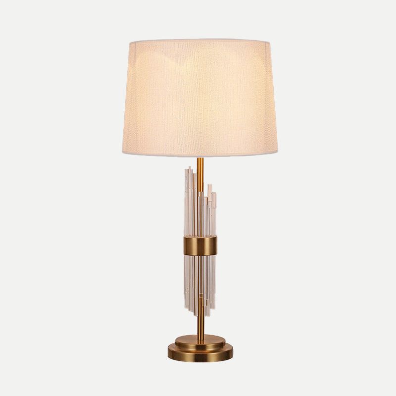 Gold Flare Task Lighting Modernism 1 Head Fabric Reading Book Light for Living Room