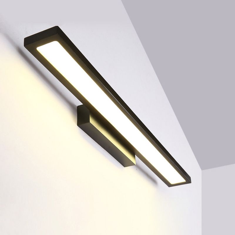 Lámpara rectangular de metal lámpara minimalista de pared led montada luminosa lámpara de luz