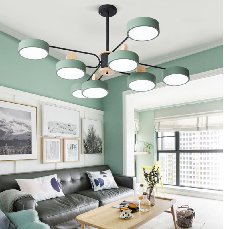 Metal Hanging Pendant Lights Modern Starburst Hanging Lamps for Living Room