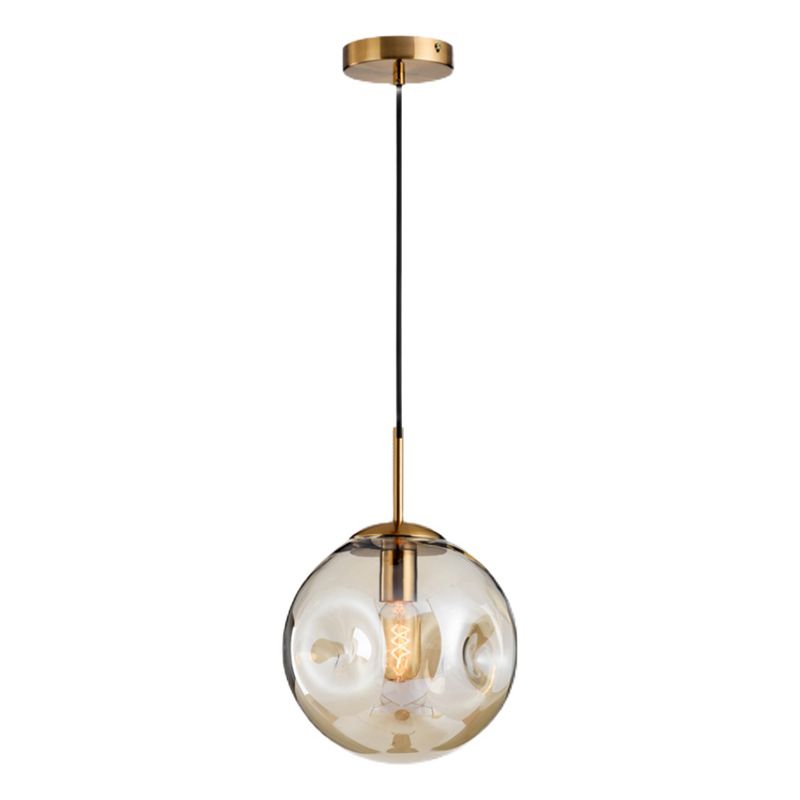 Contemporary Down Mini Pendant Glass Global Hanging Ceiling Light with 1 Light