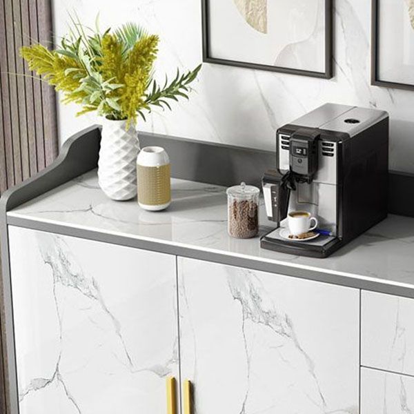 Stone Sideboard Modern Style Side Board with Drawers and Cabinets