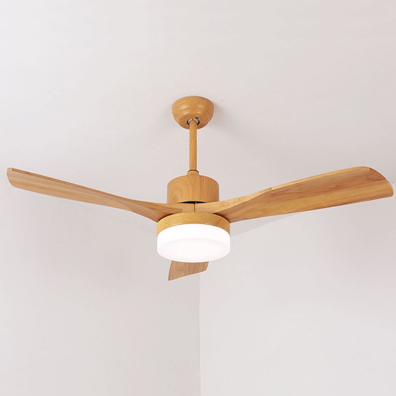 Wooden Ceiling Fan Light Fixture Minimalist LED Ceiling Lamp for Bedroom