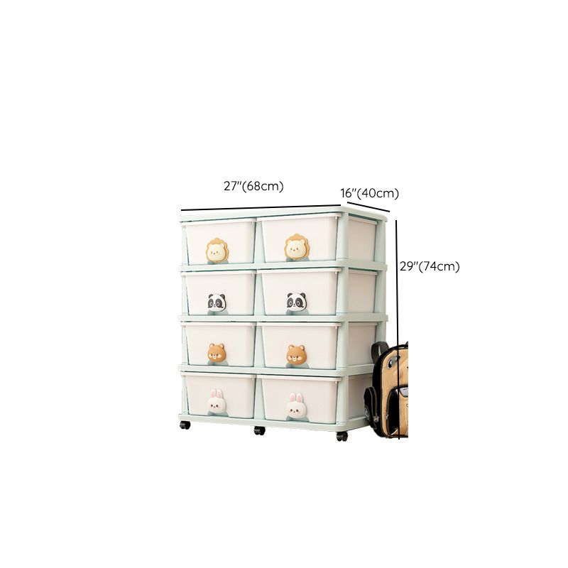 Modern Vertical Plastic Kids Dresser Set with Drawers for Bedroom