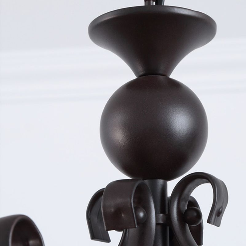 Black Chandelier Hanging Light Fixture Retro Metal Lantern Chandelier Hanging Light Fixture