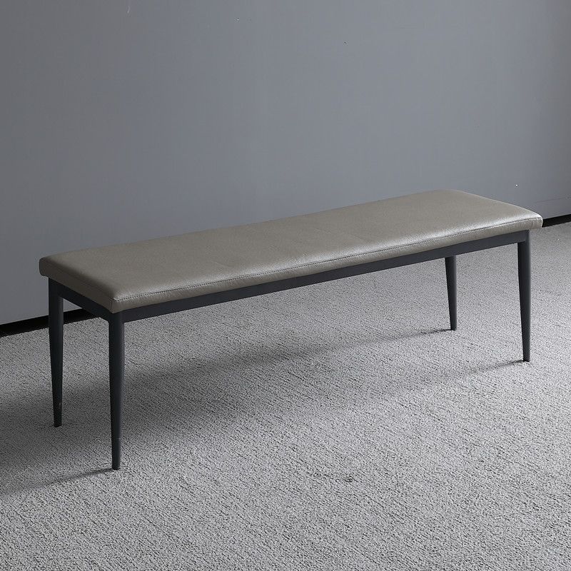 Modern Solid Color Seating Bench Upholstered Bench with Cushioned