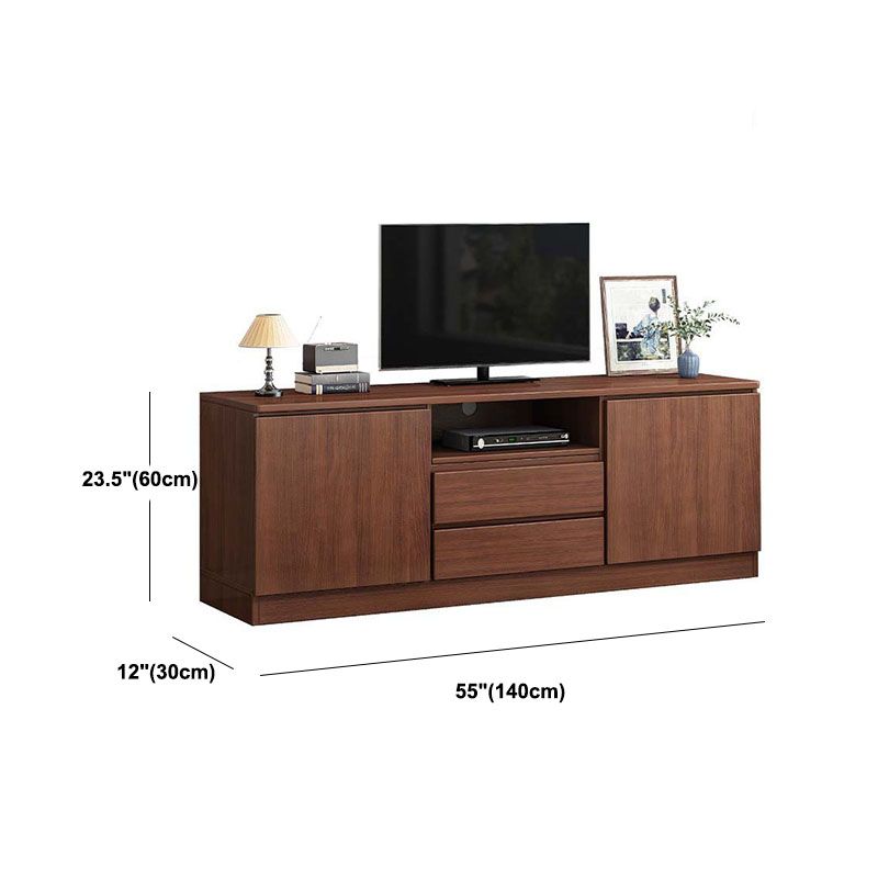 58-inch H Traditional TV Stand Console Wood TV Stand With 2 Doors