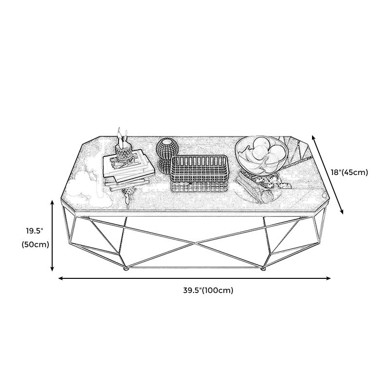 Contemporary Glass Cocktail Table Frame Coffee Table  for Dining Room