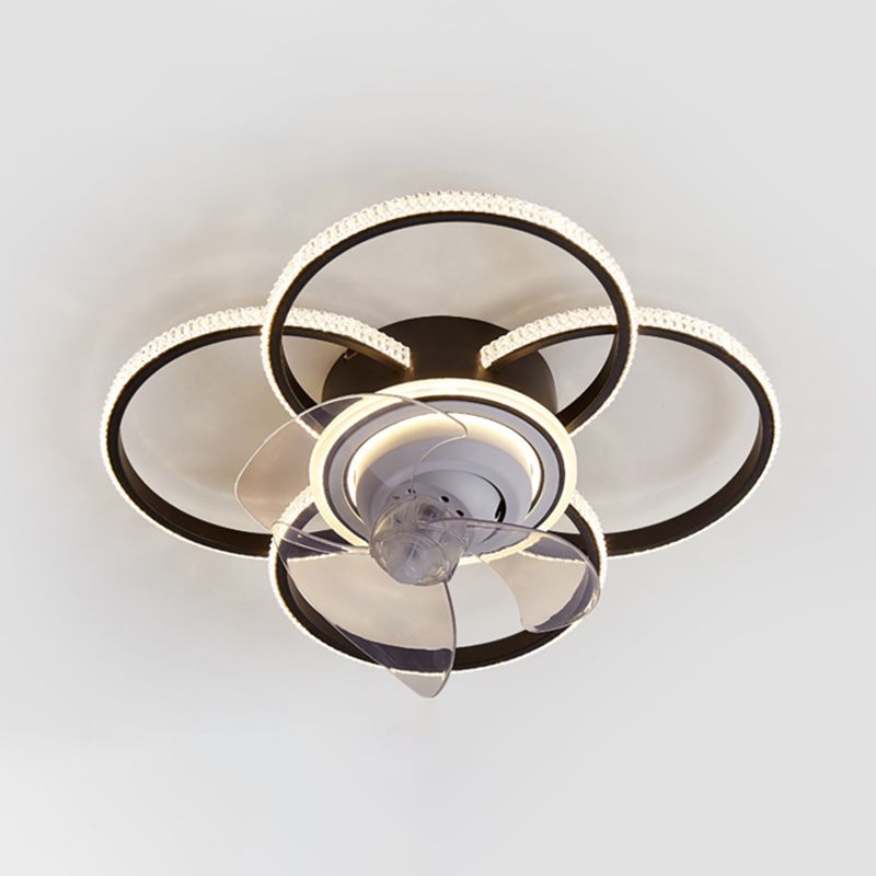 Metal Round Shape Ceiling Fans Light Modern Style 5-Lights Ceiling Fan Light