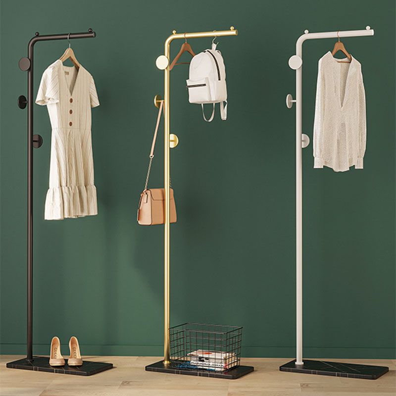 Luxurious Coat Rack Bedroom Metal Clothes Hanger with Coat Hooks