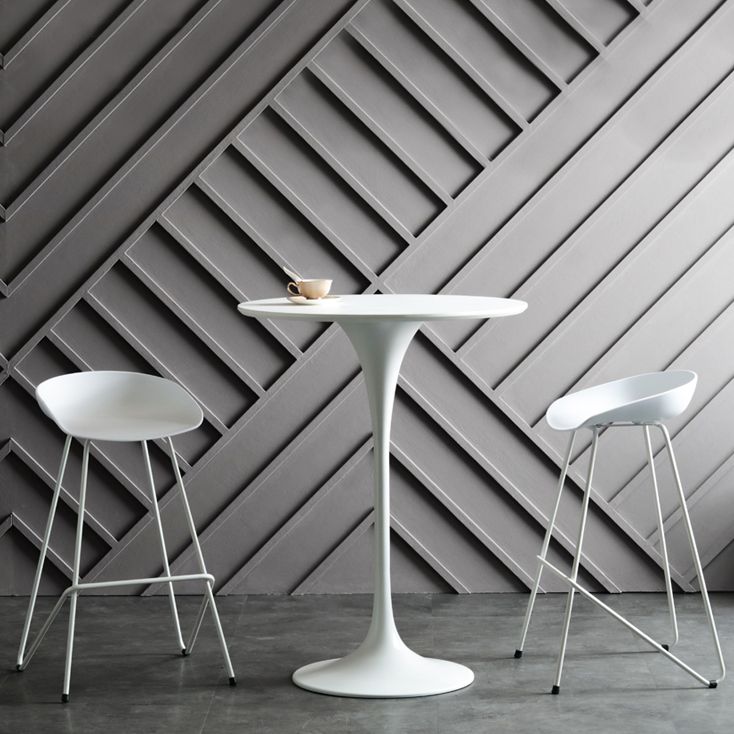 Industriële metalen balktafel ronde top 41.3 "h voetstuk bistro tafel voor café en breakroom