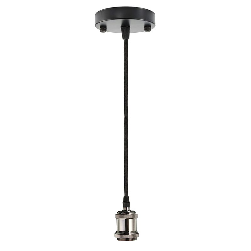 Koper mini hangende licht industriële stijl kale lamp slaapkamer hanger lamp met 39 "wevende hangende draad