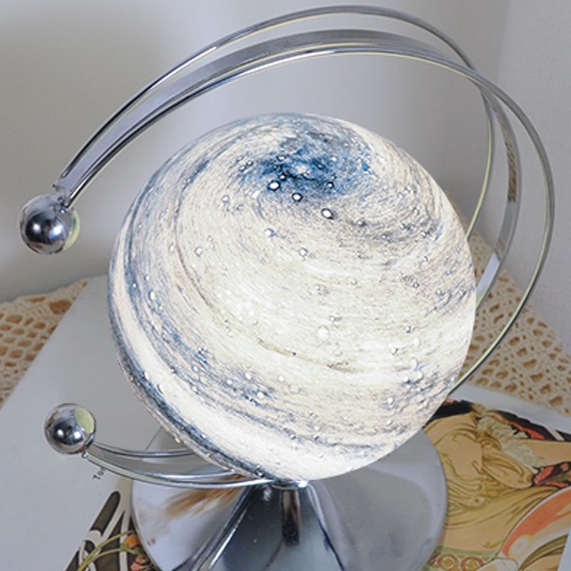 Modern Style Planet Desk Light Glass Shade Eye-protecting Desk Lamp for Living Room