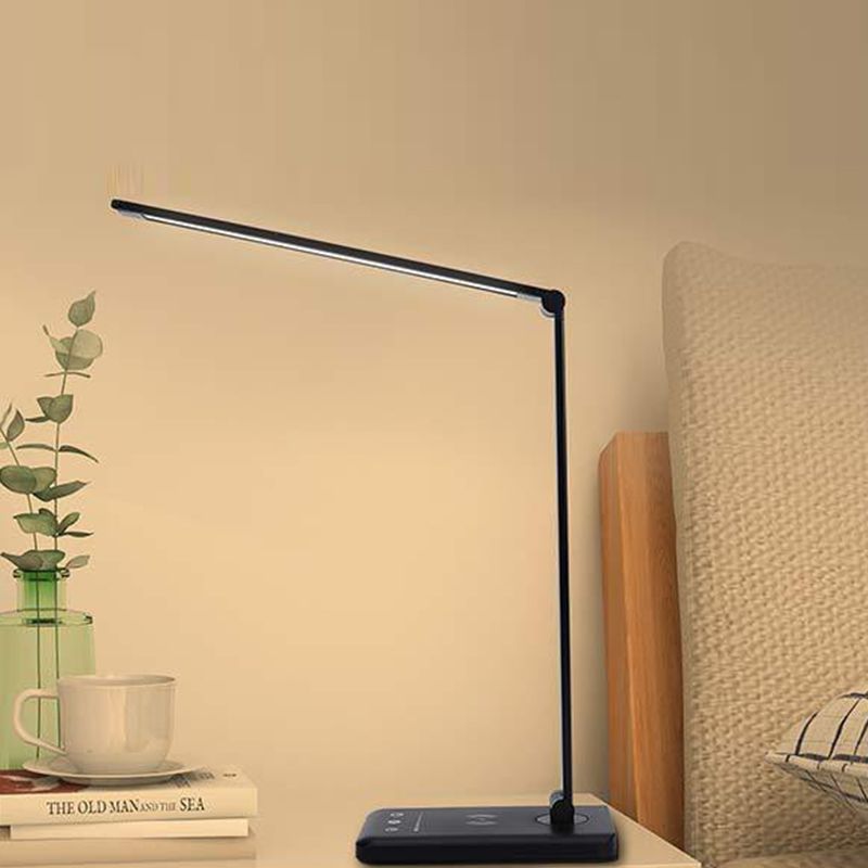 Aluminum Strip Table Lamp Contemporary Style 1 Light LED Table Lamp for Bedroom