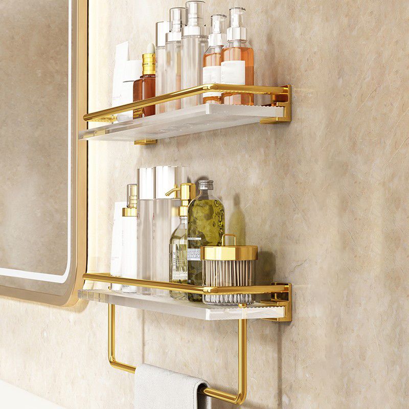 Modern Silver/Gold Bathroom Hardware Set Bath Shelf Bathroom Set