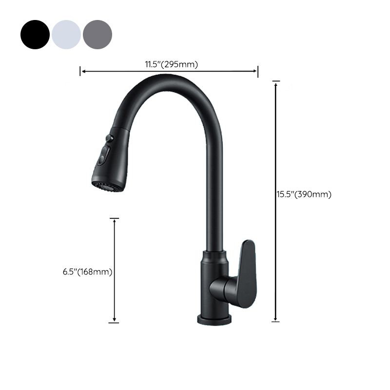 Modern 1-Handle Faucet with Pull out Sprayer with Water Dispenser Copper Faucet