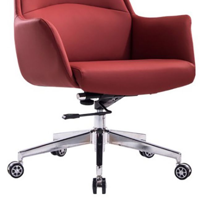 Modern Office Chair Adjustable Seat Height No Distressing Desk Chair with Wheels