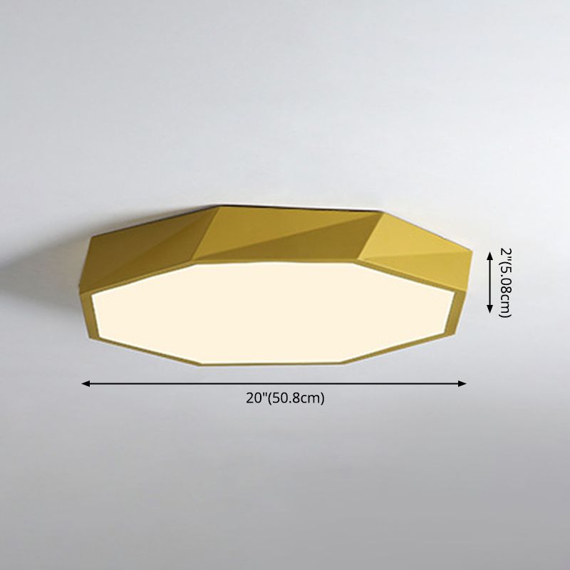 Achteckige Acryl-Unterputzleuchten im modernen Stil, 1-Licht-Deckenleuchte