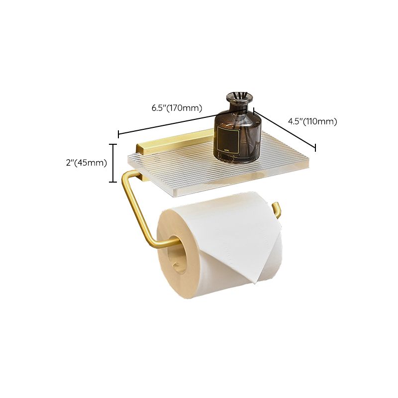 Metal and Acrylic Bathroom Accessory as Individual or as a Set in Gold