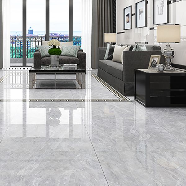 Square Matte Wall Tile Marble Gray Singular Tile for Floor Case