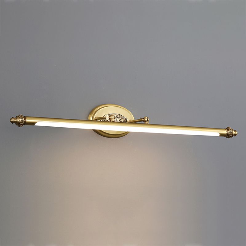 Moderne stijl lineaire ijdelheid verlichtingsarmaturen metaal 1 lichte ijdelheid muur sconce in goud