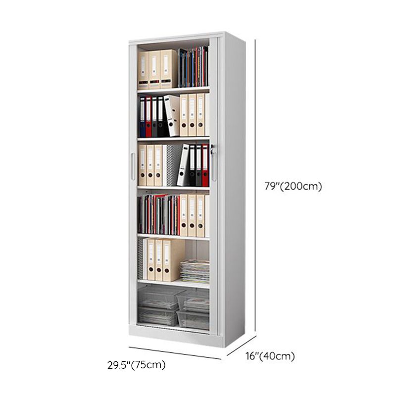 Modern File Cabinet Storage Shelves Rolling Door Metal Filing Cabinet for Home Office